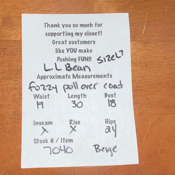 101 10/$50🏄🏻‍♀️ L.L. Bean Tan Fleece Jacket - Picture 11 of 15